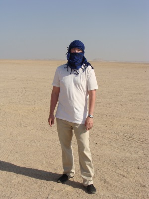 Bernhard Hennen in der Wüste